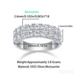 1.08 Carat Moissanite Sterling Silver Round Cut Ring Arianna