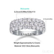 1.8 Carat Moissanite Sterling Silver Pave Triple Row Ring Amaya