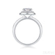 1 Carat Round Cut Moissanite Sterling Silver Halo Engagement Ring Alani