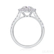 1 Ct Moissanite Sterling Silver Round Cut Halo Engagment Ring Ariella
