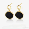 14K Gold Plated Sterling Silver Agate Inlaid Stud Earrings Alani
