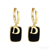 18K Gold Plated Letter Sterling Silver Hoop Earrings Noa