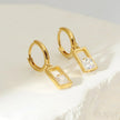 18K Gold Plated Sterling Silver Hoop Earrings Zoe