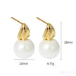 18K Gold Plated Sterling Silver Minimalist Pearl Stud Earrings Nan