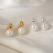 18K Gold Plated Sterling Silver Minimalist Pearl Stud Earrings Nan