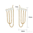 18K Gold Plated Sterling Silver Pearl Tassel Earrings Kay