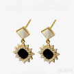 18K Gold Plated Sterling Silver Stud Sunflower Earrings Amira