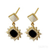 18K Gold Plated Sterling Silver Stud Sunflower Earrings Amira