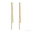 18K Gold Plated Sterling Silver Tassel Long Earrings Eloise