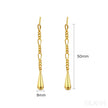 18K Gold Plated Sterling Silver Tassel Long Stud Earrings Autumn