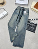 Vintage Wash Wide-Leg Jeans