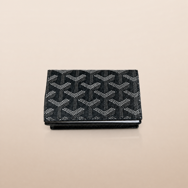 Honore Chevron Card Wallet - Black