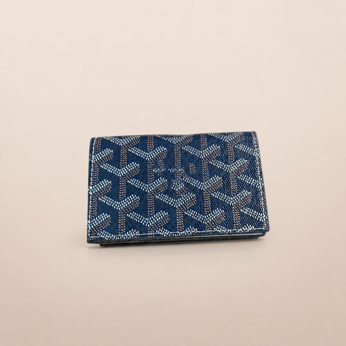 Honore Chevron Card Wallet - Royal Blue