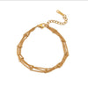 Triple layer beaded dainty bracelet
