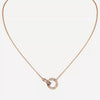Rose Gold Tone Cubic Zirconia Necklace