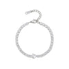 Joint heart crystal diamond bracelet