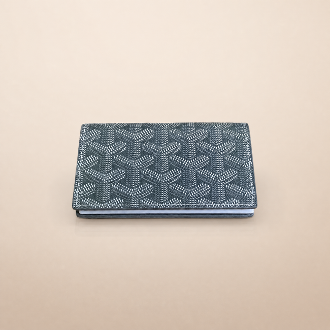Honore Chevron Card Wallet - Gray