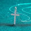 Divine Cross Shaped Moissanite Necklace Bry