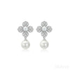 Flower Style 925 Sterling Silver Pearl Shell Bead Stud Earrings Amara