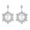 Freshwater Snowflake Shape Sterling Silver Pearl Stud Earring Ayla