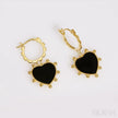 Heart Shaped 18K Gold Plated Sterling Silver Hoop Earrings Avery