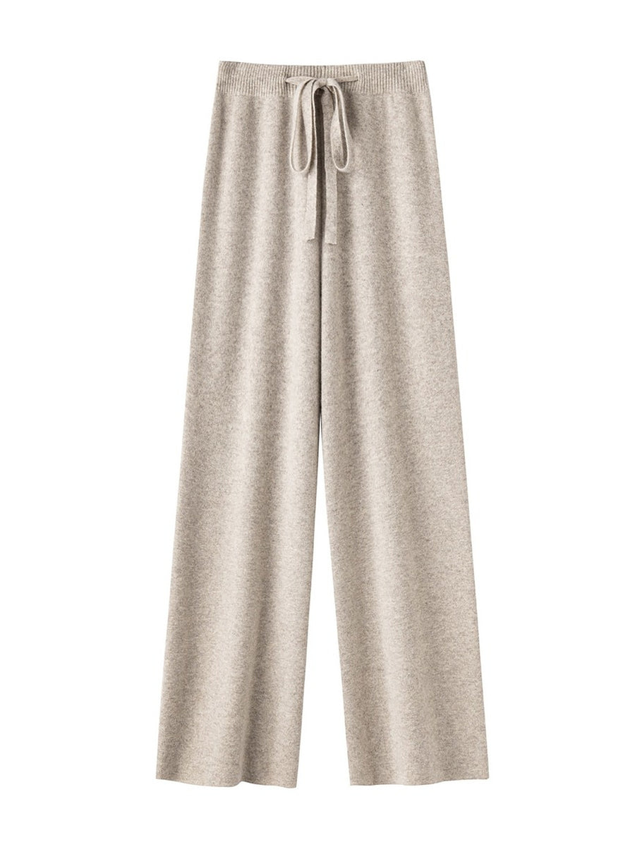 The oat trousers laid flat