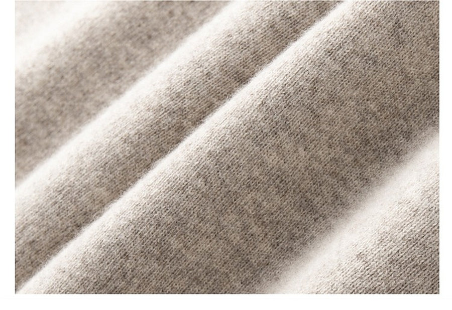 The marled oat wool knit up close