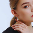 Long Shell Bead 925 Sterling Silver Pearl Earrings Adalyn