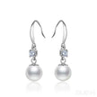 Long Shell Bead 925 Sterling Silver Pearl Earrings Adalyn