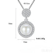 Micropaved Cubic Zirconia Sterling Silver Pearl Bridal Jewelry Set Ana