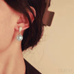 Micropaved Zircon Sterling Silver Pearl Stud Earrings Alina