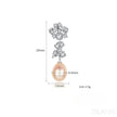 Oval Sterling Silver Long Pearl Drop Earrings For Brides and Bridesmaids Bea