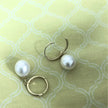 Oval Sterling Silver pearl Hoop Earrings Ana