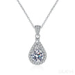Pear Shaped 925 Sterling Silver Moissanite Necklace Ava
