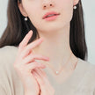 Retro Sterling Silver Freshwater Pearl Hook Earrings Flo