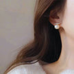 Round 18K Gold Sterling Silver Pearl Stud Bridal Earrings Gia