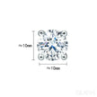 Round Four Prong Sterling Silver Zircon Inlaid Earrings Ora