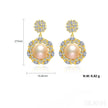 Steamed Bun Sterling Silver Pearl Bead flower Earrings Alaia