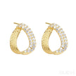 Zircon Inlaid 18K Gold Plated Sterling Silver Minimalist Stud Earrings Mia